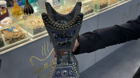 An exceptional fragrance experience at the Blue Oud and International Perfumes Exhibition at the Riyadh International Convention and Exhibition Center on December 25, 2025, featuring global and local brands, luxury fragrance products.