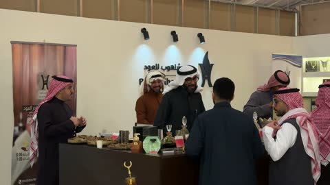 An exceptional fragrance experience at the Blue Oud and International Perfumes Exhibition at the Riyadh International Convention and Exhibition Center on December 25, 2025, featuring global and local brands, luxury fragrance products.
