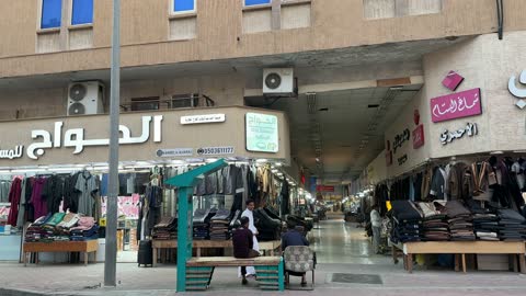 Cultural heritage and traditional trade, Love Market in Dammam in the Eastern Province, Kingdom of Saudi Arabia, local shops and goods, various food stalls.