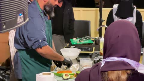 A global food experience at a food festival in the Ithra outdoor gardens in Dhahran, Eastern Province, Saudi Arabia, on December 28, 2025, enjoyable outdoor sessions, international and local restaurants, family-friendly and entertaining atmosphere.