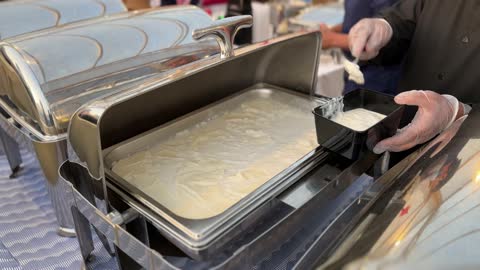 International and local restaurants at a food festival in the Ithra outdoor gardens in Dhahran, Eastern Province, Saudi Arabia, on December 28, 2025. Enjoyable outdoor seating, a global dining experience, and a family-friendly and entertaining atmosphere.