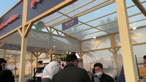 International and local restaurants at a food festival in the Ithra outdoor gardens in Dhahran, Eastern Province, Saudi Arabia, on December 28, 2025, enjoyable outdoor seating, global dining experience, family-friendly and entertaining atmosphere.