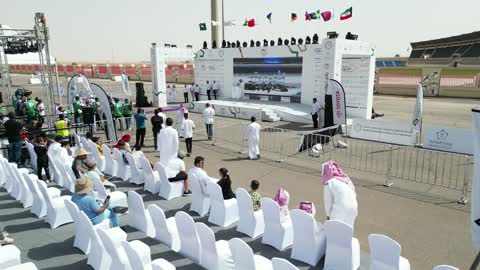 The championship and sports activities in the city of Tabuk, the rally race event in the Kingdom of Saudi Arabia, the speed race for cars, preparing the venue for enjoyable recreational youth sports, competition and rivalry to achieve victory, the turns and directions for the racing cars.