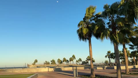 A tourist and entertainment landmark open to the Arabian Gulf, the waterfront in the city of Dammam, Eastern Province, Kingdom of Saudi Arabia, offers various recreational and sports activities, restaurants and cafes overlooking the sea, a coastal promenade, and outdoor seating, with a calm and distinctive family atmosphere.