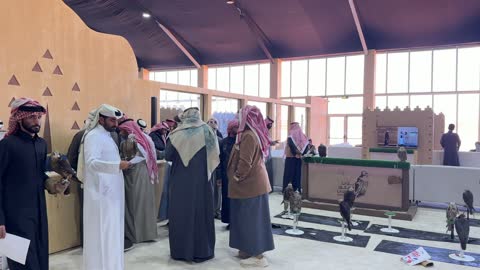 King Abdulaziz Falcon Festival - Riyadh, Kingdom of Saudi Arabia on January 4, 2026, a national heritage event that reflects the culture of Saudi falconry, featuring shows and competitions for falcons, wide participation from falconers, a heritage atmosphere that combines authenticity and identity, one of the most prominent cultural festivals in the Kingdom.