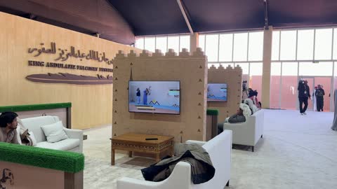 King Abdulaziz Falcon Festival - Riyadh, Kingdom of Saudi Arabia on January 4, 2026, a national heritage event that reflects the culture of Saudi falconry, featuring shows and competitions for falcons, wide participation from falconers, a heritage atmosphere that combines authenticity and identity, one of the most prominent cultural festivals in the Kingdom.