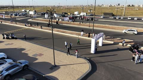 ماراثون كبار السن يوم 23 ديسمبر 2025 في الحديقة المركزية في مدينة تبوك، تعزيز الصحة والنشاط البدني بين كبار السن، تنظيم جمعية المتقاعدين