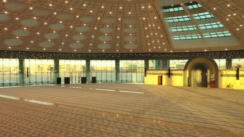 الاضاءة و الديكور الداخلي على الطراز الحديث لجامع جامعة تبوك،  المزج بين فن العمارة الحديثة والحضارة الإسلامية، مكان لأداء طلاب الجامعة العبادة والتقرب الى الله، مركز لعلم الدين الاسلامي، تحفة معمارية حديثة في قلب المدينة الجامعية بتبوك