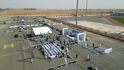 Activating tourism and economic movement, competition with diverse terrains in Tabuk, the rally race event in the Kingdom of Saudi Arabia, car speed racing, preparing the venue for enjoyable youth recreational sports, the turns and directions for the competing cars.