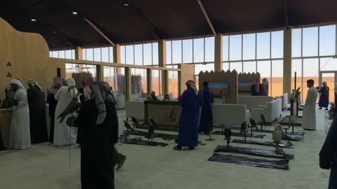 Falcon shows and competitions, a national heritage event that reflects the culture of Saudi falconry, King Abdulaziz Falcon Festival – Riyadh, Kingdom of Saudi Arabia on January 4, 2026, with wide participation from falconers, a heritage atmosphere that combines authenticity and identity, one of the most prominent cultural festivals in the Kingdom.