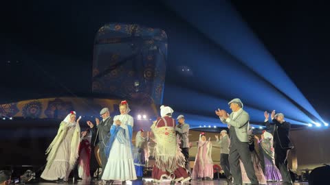 Theatrical and artistic performances at the Spanish neighborhood event at the King Abdulaziz Center for World Culture "Ithra" in Dhahran, Eastern Province, Saudi Arabia, on January 13, 2026, with a vibrant festive atmosphere, flamenco dances, and interactive activities, offering a comprehensive cultural and entertainment experience inspired by Spanish character.