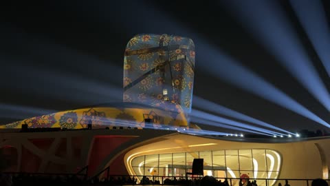 A complete cultural and entertainment experience inspired by the Spanish character at the Spanish neighborhood event in the King Abdulaziz Center for World Culture "Ithra" in Dhahran, Eastern Province, Saudi Arabia, on January 13, 2026, with a vibrant festive atmosphere, flamenco dances, and interactive activities.