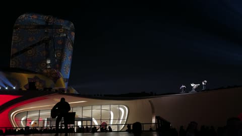A complete cultural and entertainment experience inspired by the Spanish character at the Spanish neighborhood event in the King Abdulaziz Center for World Culture "Ithra" in Dhahran, Eastern Province, Saudi Arabia, on January 13, 2026, with a vibrant festive atmosphere, flamenco dances, and interactive activities.