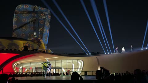 A complete cultural and entertainment experience inspired by the Spanish character at the Spanish neighborhood event in the King Abdulaziz Center for World Culture "Ithra" in Dhahran, Eastern Province, Saudi Arabia, on January 13, 2026, with a vibrant festive atmosphere, flamenco dances, and interactive activities.