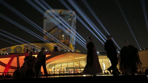 A complete cultural and entertainment experience inspired by the Spanish character at the Spanish neighborhood event in the King Abdulaziz Center for World Culture "Ithra" in Dhahran, Eastern Province, Saudi Arabia, on January 13, 2026, with a vibrant festive atmosphere, flamenco dances, and interactive activities.