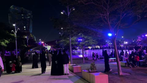 Artistic theatrical performances at the Spanish neighborhood event at the King Abdulaziz Center for World Culture "Ithra" in Dhahran, Eastern Province, Saudi Arabia, on January 13, 2026. A vibrant festive atmosphere, Spanish cuisine restaurants and cafes, a cultural and entertainment experience, flamenco dances, and interactive activities.