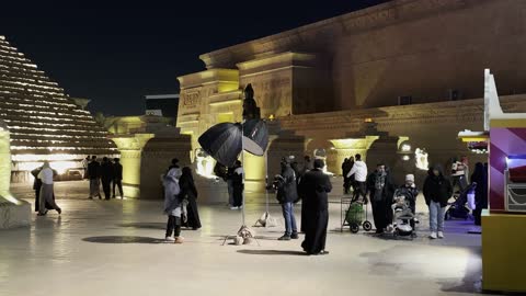 A family entertainment venue, the Egyptian Pavilion at Riyadh Boulevard in northern Riyadh, Saudi Arabia, is a massive entertainment destination, offering an experience that combines shopping, entertainment, and global and local cuisine, from October 11, 2025, to May 2, 2026.