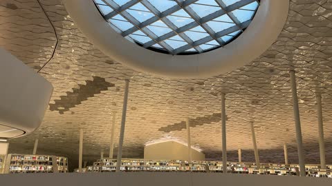 تصميم معماري حديث لمكتبة اثراء في مدينة الظهران بالمنطقة الشرقية في المملكة العربية السعودية، مركز الملك عبدالعزيز الثقافي العالمي،  منارة للثقافة والفكر، ، معالم ثقافية مشهورة،  معارض ومكتبات، السياحة في السعودية