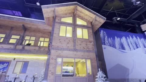 Luxurious atmosphere combining entertainment and relaxation in the Courchevel experience at Boulevard World in Riyadh, Saudi Arabia on November 25, 2025. A winter entertainment event inspired by the ambiance of European ski resorts, featuring snowy decor and mountain scenery, winter-themed restaurants and cafes, and enjoyable interactive activities.