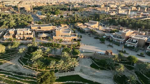 The project to develop the historical Diriyah in the city of Riyadh, Saudi Arabia, includes the heritage village and archaeological buildings, a quiet natural environment away from the hustle and bustle, a center and a famous cultural and historical tourist landmark in Saudi Arabia at night, and the illuminated Al-Bujairi Park and overlook during the day.