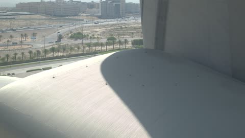 مركز الابتكار و المعرفة و الابداع، مركز الملك عبد العزيز الثقافي العالمي (إثراء) في مدينة الظهران بالمملكة العربية السعودية، تصوير درون جوي  لمبنى المركز،  الفن الهندسي المعماري،  معالم ثقافية، السياحة في السعودية