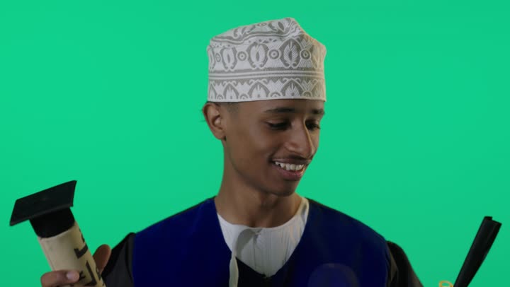 Omani Student Graduation Celebration on Green Screen