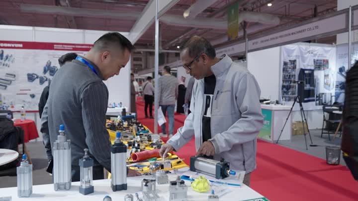 Industrial Mechanical Components at Trade Exhibition