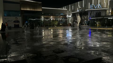 Dancing Water Fountain Villaggio Mall Saudi Arabia Night