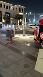 Red Vintage Truck at Villaggio Wahaj Exhibition Night