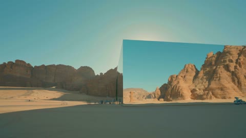 قاعة مرايا العلا السعودية العمارة الزجاجية الصحراوية