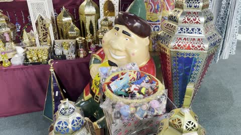 Traditional Ramadan Lanterns and Decorations Market Display