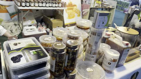 Saudi Dates and Honey Products Market Stall Display