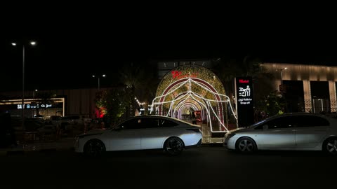 وستفيلد مول الدمام فيديو إضاءة الشوارع ليلا