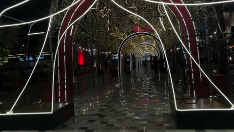 West Avenue Mall Dammam Ramadan Light Tunnel Night