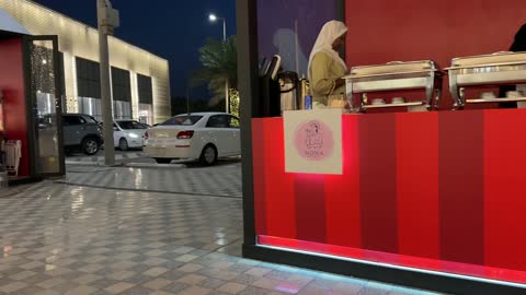 Westfield Mall Dammam Outdoor Food Kiosks at Night