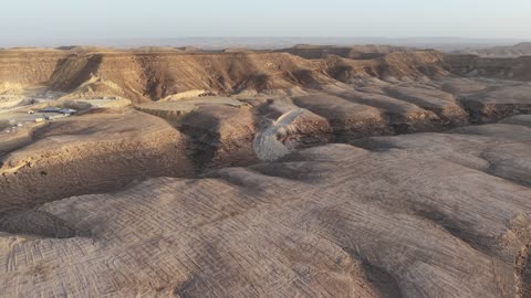 Desert Mining Site Aerial Excavation Drone Footage