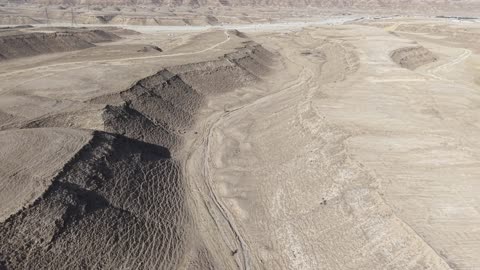 Saudi Arabia Desert Aerial Landscape Drone Footage