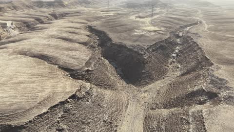 Aerial Desert Canyon Drone Footage Saudi Arabia