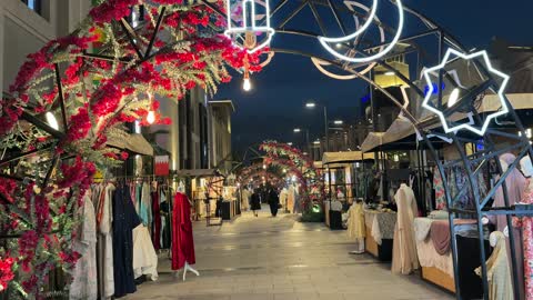 فيديو سوق فيلاجيو الشرقية زينة رمضان ليلاً