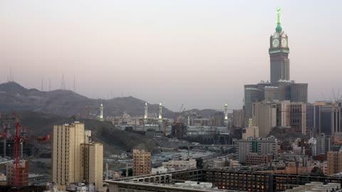Makkah Royal Clock Tower Mecca Cityscape Morning