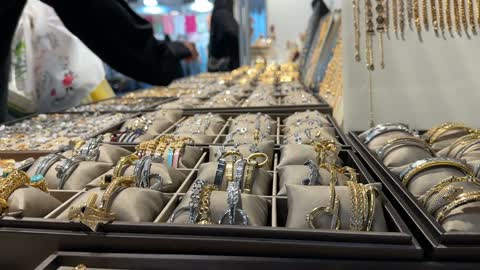 Gold and Silver Jewelry Display at Dhahran Expo