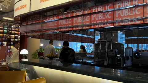 مطعم بوبليك مجمع إكس الخبر لقطات فيديو داخلية حديثة