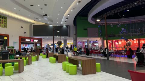 Dhahran Mall Food Court Interior Saudi Arabia Footage