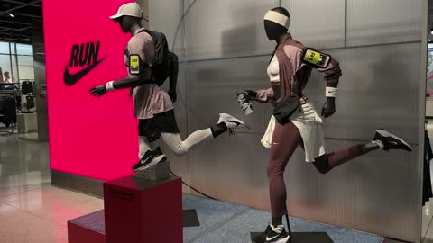 Nike Mannequins Running Display Dhahran Mall Saudi Arabia
