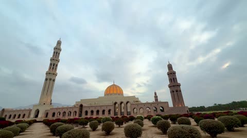 Sultan Qaboos Grand Mosque Muscat Evening Zoom