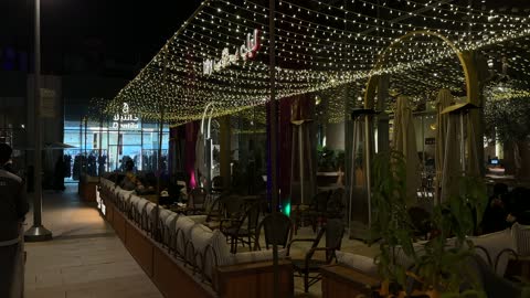 City Walk Al Khobar Night Outdoor Restaurant Seating