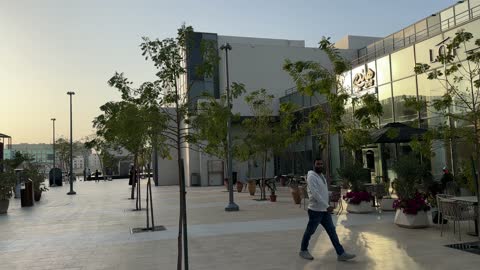 City Walk Al Khobar Outdoor Plaza Golden Hour Walking