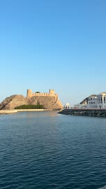 Al Jalali Fort Muscat Oman Coastal Waterfront Video