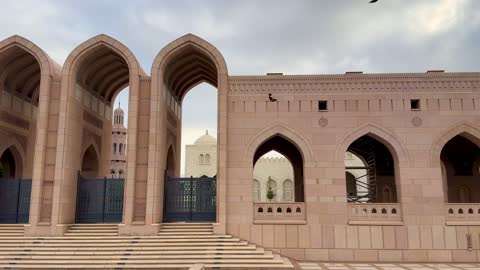 Sultan Qaboos Grand Mosque Muscat Architecture Pan