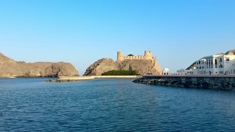 قلعة الجلالي مسقط عمان لقطات فيديو التراث الساحلي